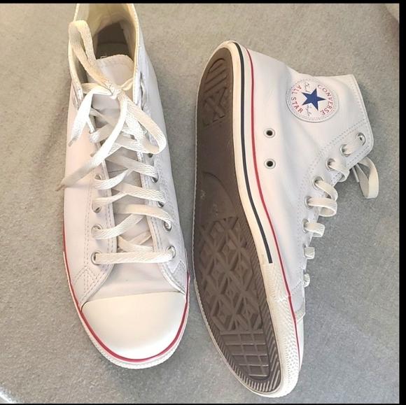 Converse All Star High Top shoes Unisex Men's size 9 women's size 11 Leather
